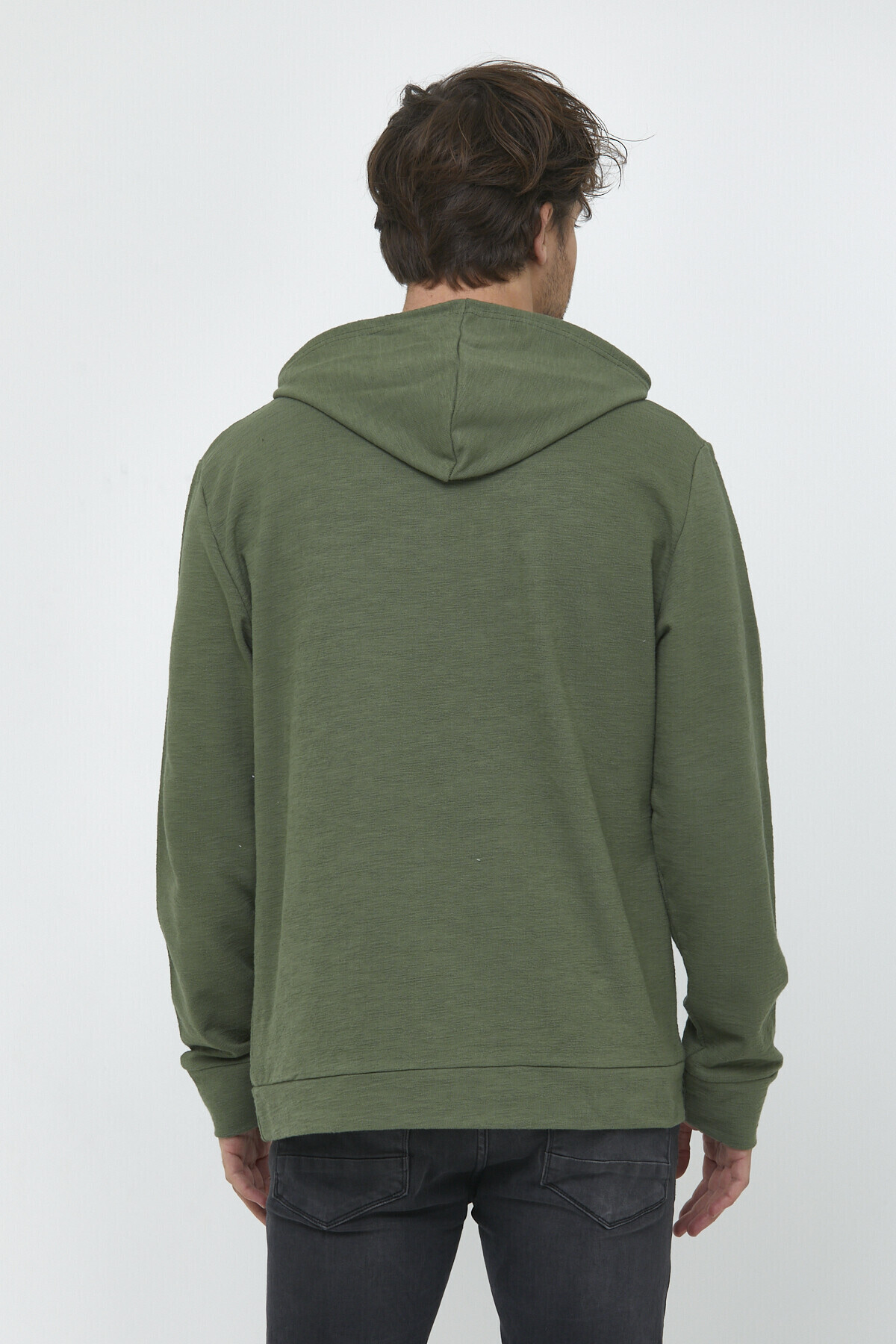 Süperlife Erkek Kapşonlu Regular Fit Brooklyn Baskılı İnce Sweatshirt SPR22SW161