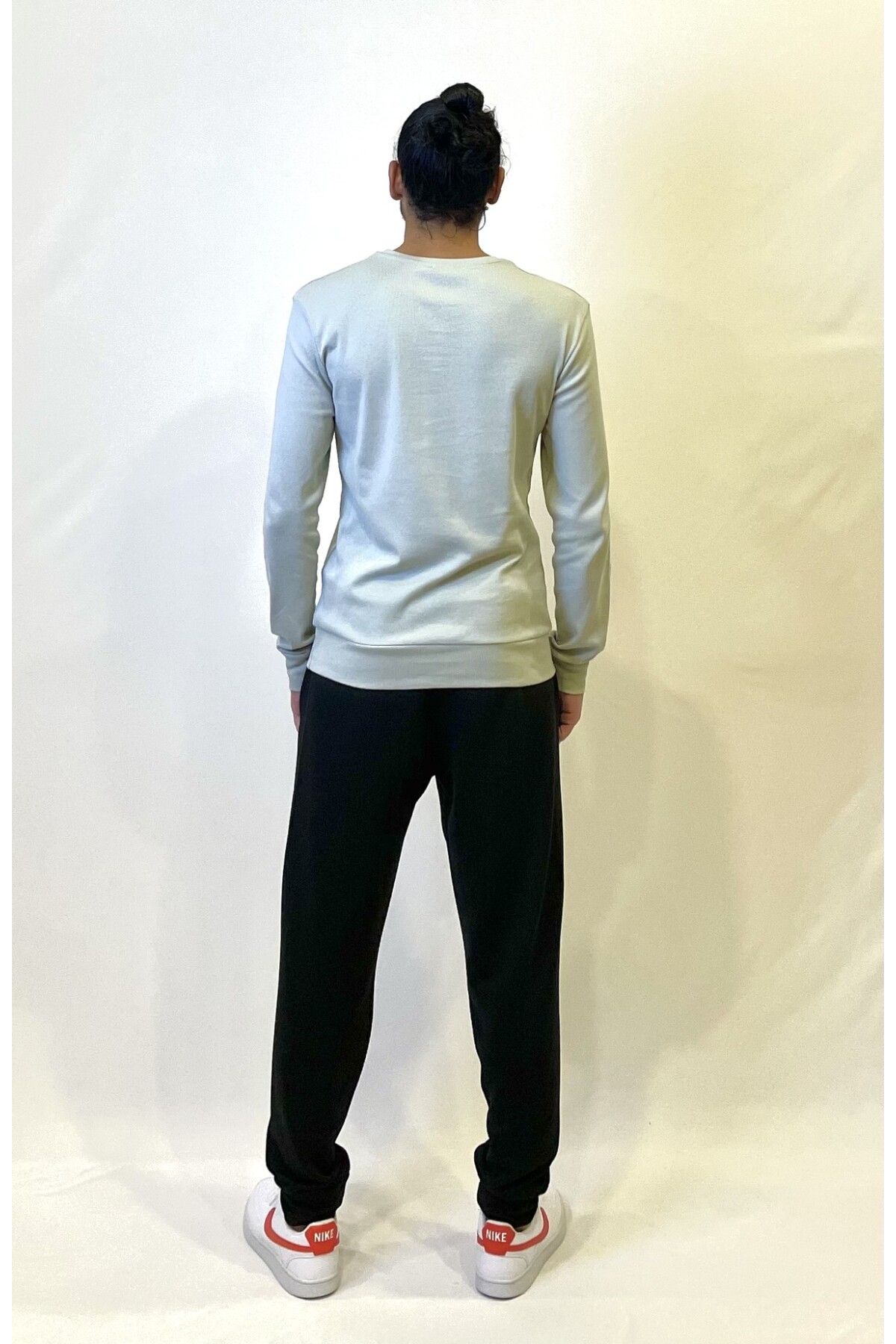 Süperlife Bisiklet Yaka Uzun Kollu Dar Kalıp İnce  Erkek Sweatshirt SPR2019K18