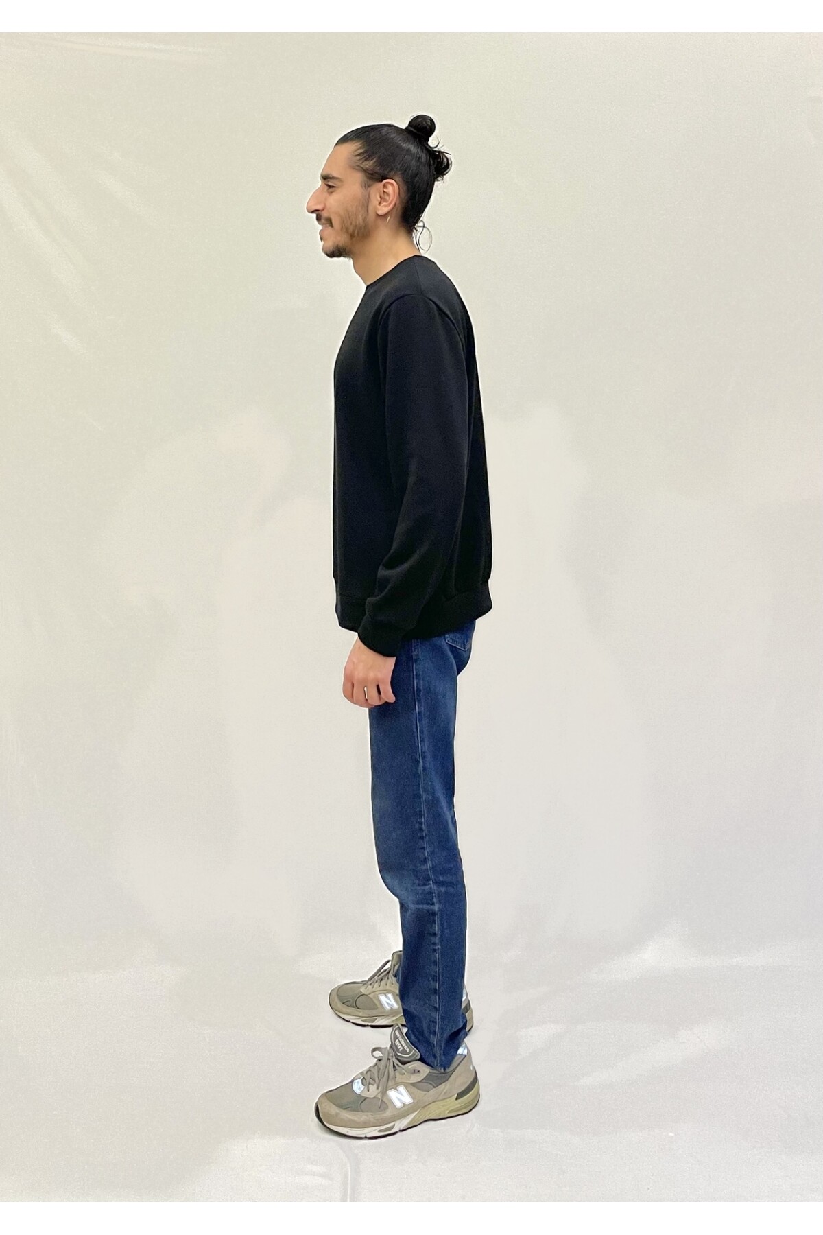 Erkek Bisiklet Yaka Rahat Kalıp 3 iplik Kalın Orta Brooklyn Nakışlı Sweatshirt SPR24SW34