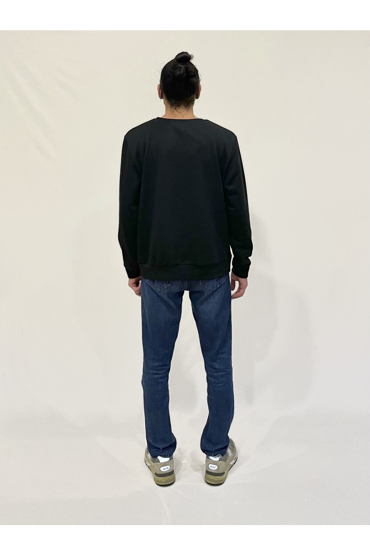 Erkek Bisiklet Yaka Rahat Kalıp 3 iplik Kalın Orta Brooklyn Nakışlı Sweatshirt SPR24SW34