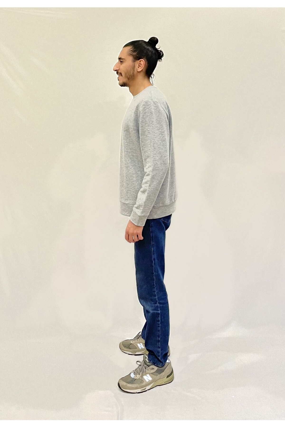 Erkek Bisiklet Yaka Rahat Kalıp 3 iplik Kalın Orta Brooklyn Nakışlı Sweatshirt SPR24SW34