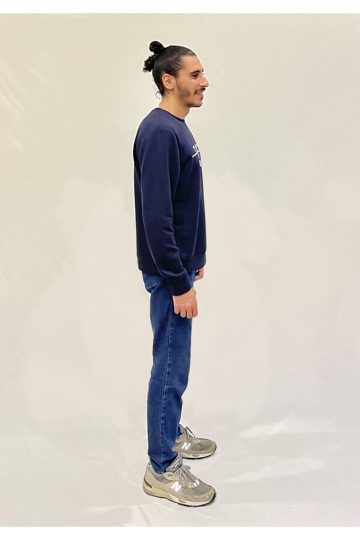 Erkek Bisiklet Yaka Rahat Kalıp 3 iplik Kalın Tokyo Baskılı  Sweatshirt SPR24SW30
