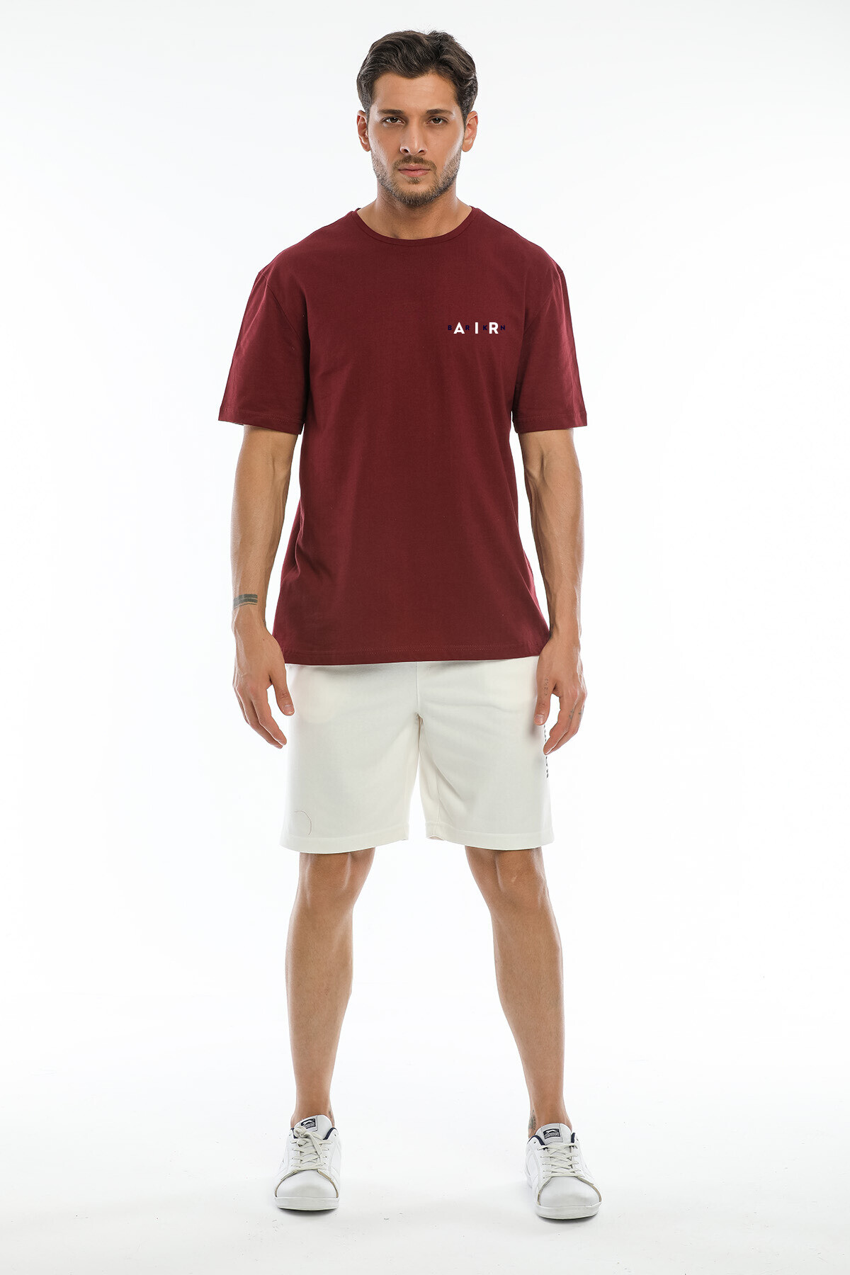 Süperlife Erkek Bisiklet Yaka Slim Fit Baskılı Tişort SPR21Y23
