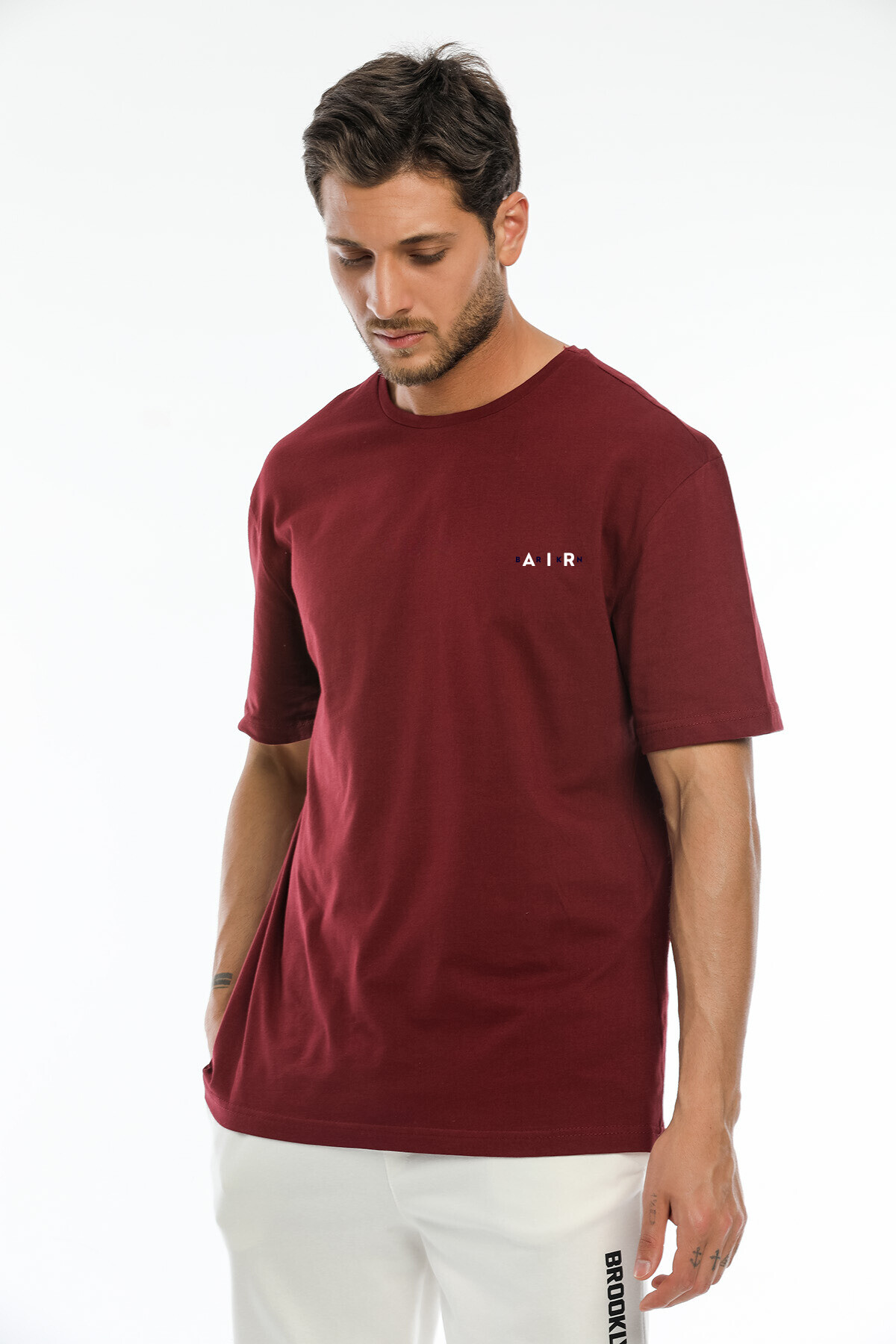 Süperlife Erkek Bisiklet Yaka Slim Fit Baskılı Tişort SPR21Y23