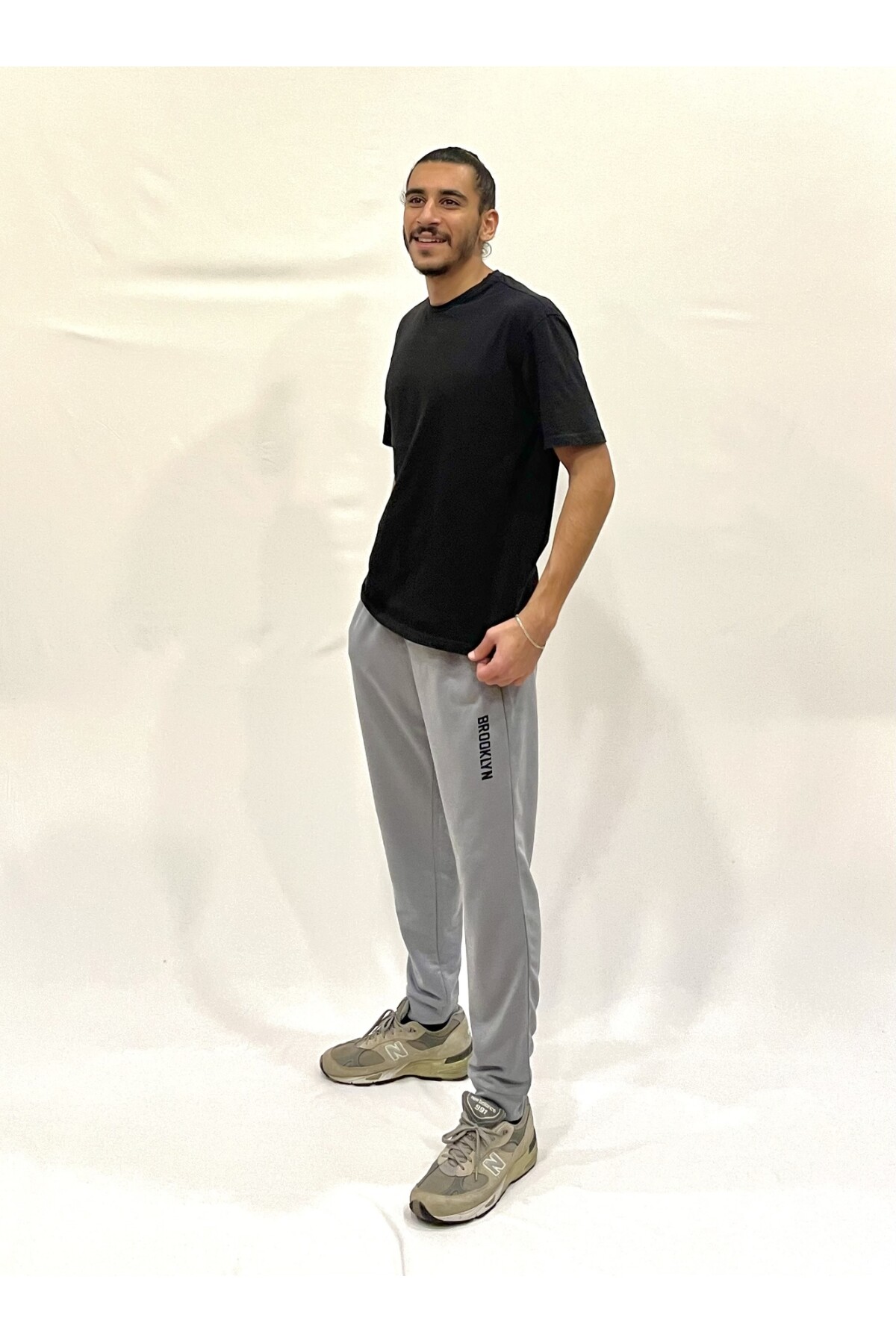 Süperlife Erkek Regular Fit Broklyn Baskılı İnce Eşofman Altı SPR 203 