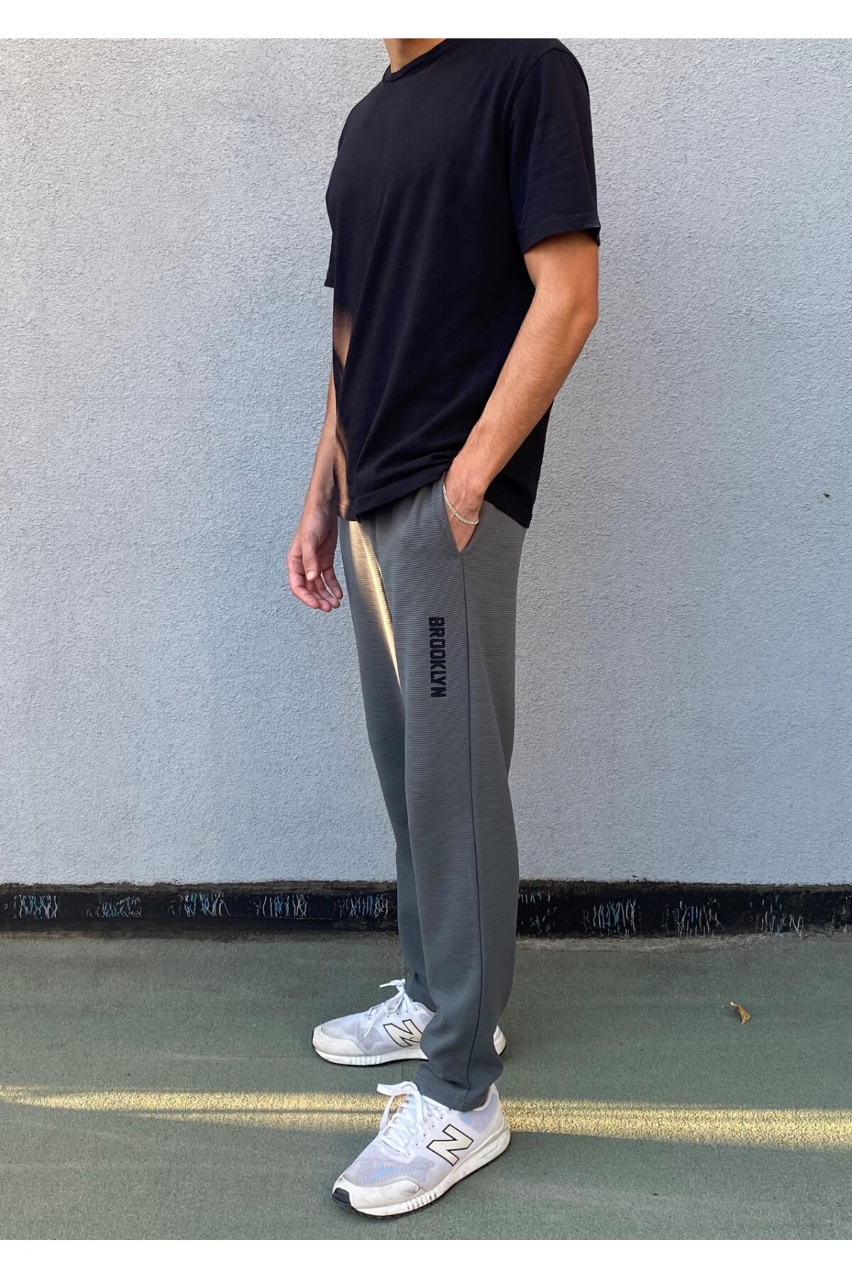 Süperlife Erkek Regular Fit Broklyn Baskılı İnce Eşofman Altı SPR 205
