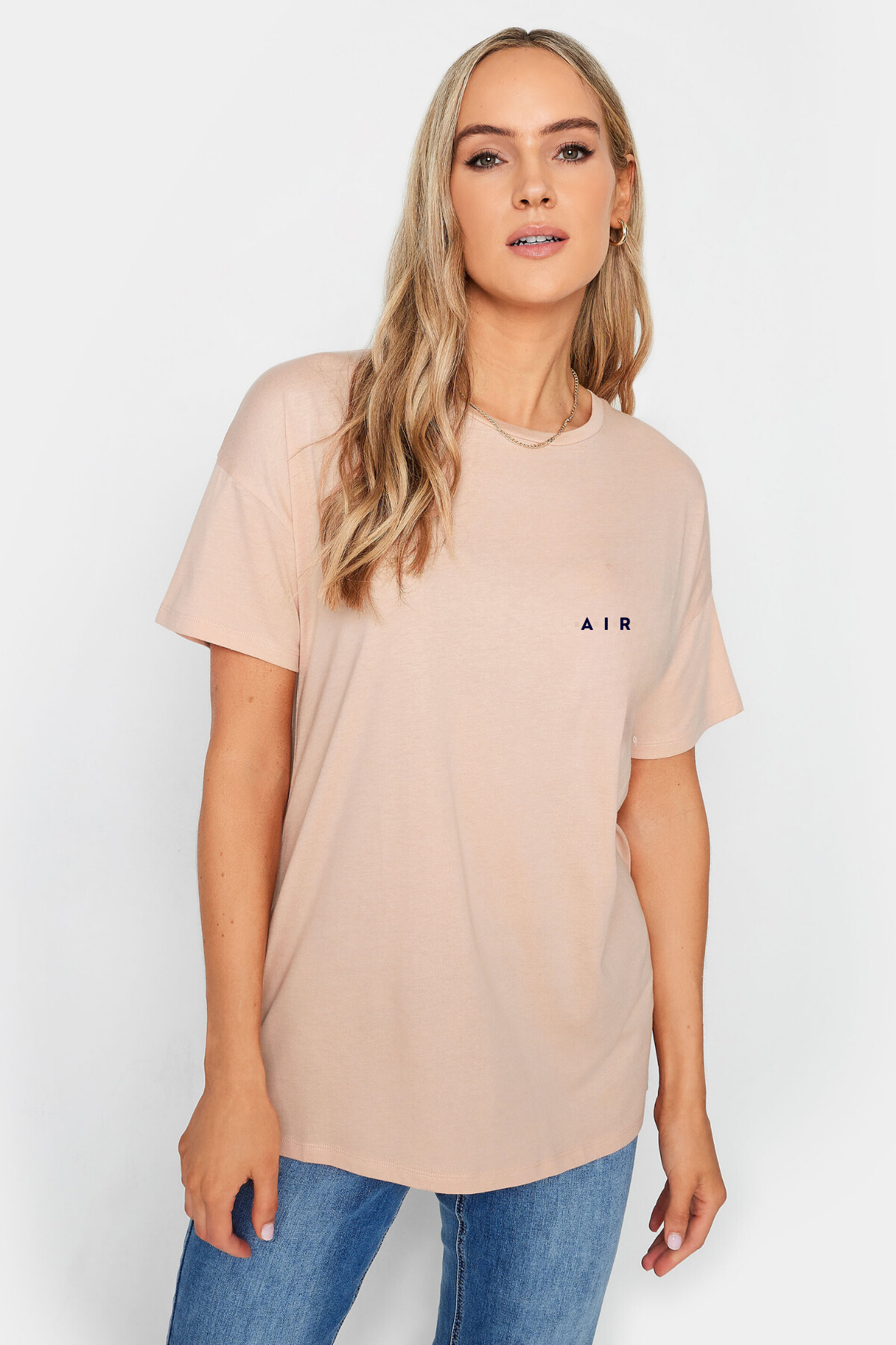 Süperlife Kadın Bisiklet Yaka Regular Fit Baskılı Tişort SPR21YK23