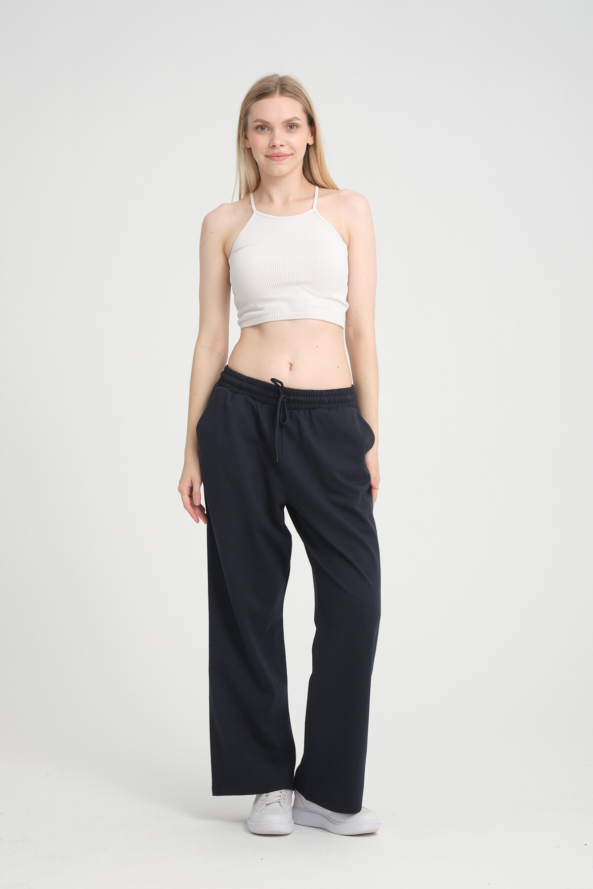 Kadın Bol Paça İnce Eşofman Altı SPR24EAK88