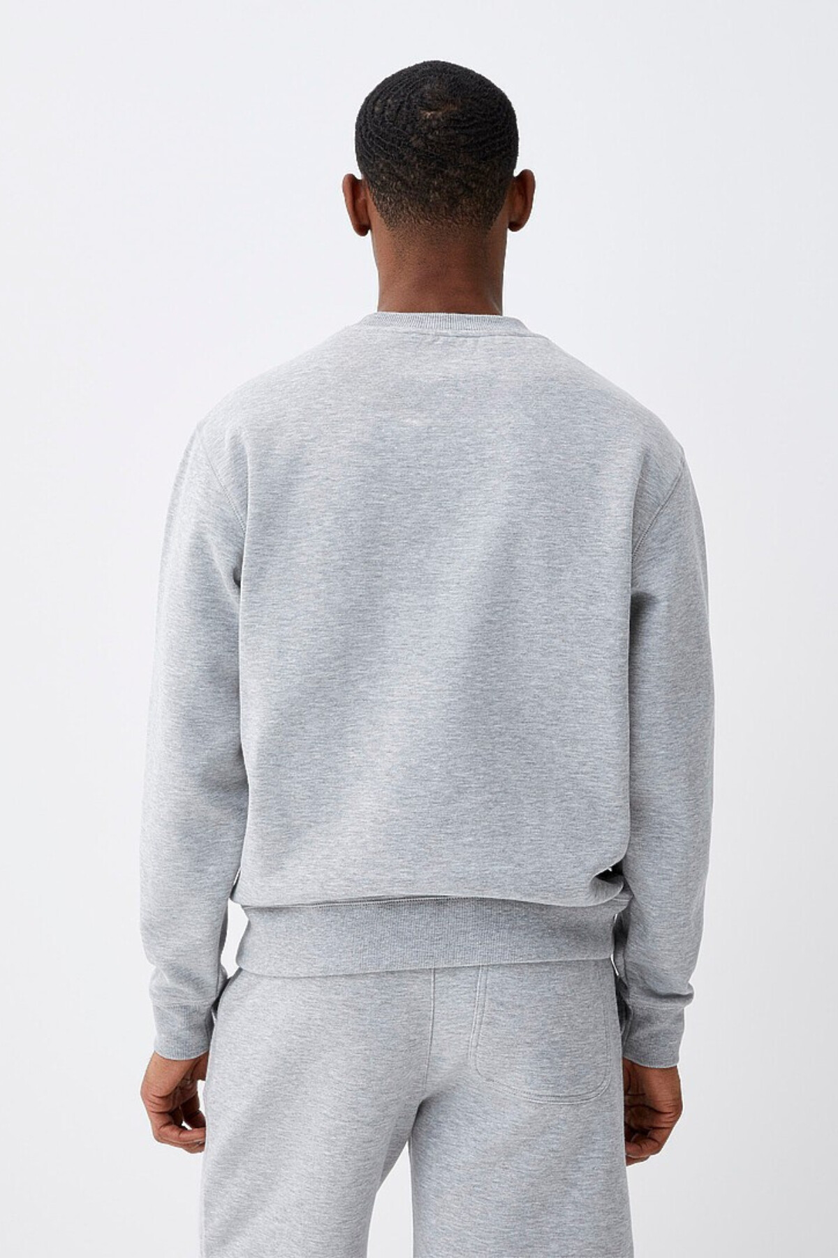 Erkek Bisiklet Yaka Rahat Kalıp 3 iplik İçi Polarlı Kalın Sweatshirt SPR25SW36