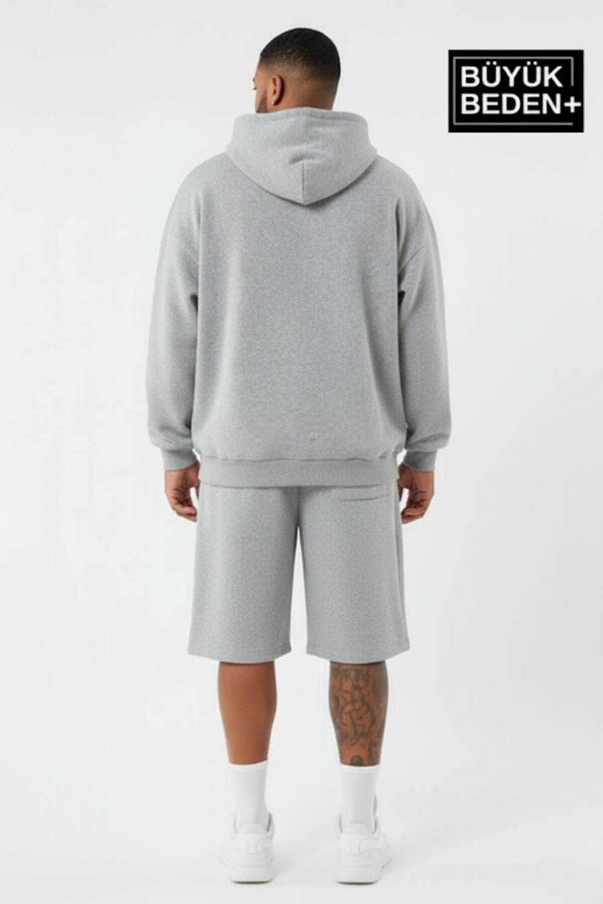 Erkek Büyük Beden Kapşonlu ince Sweatshirt SPR24BSW57