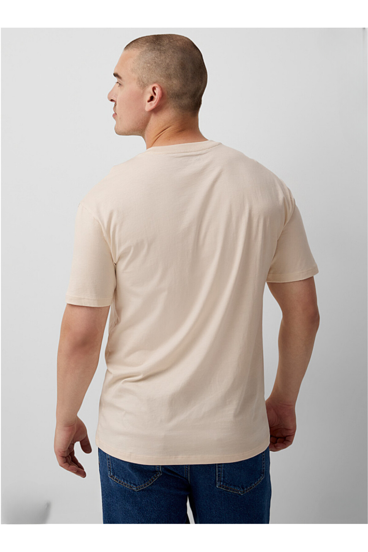Erkek Bisiklet Yaka El Yazılı Brooklyn Baskılı Tshirt SPR25TS32