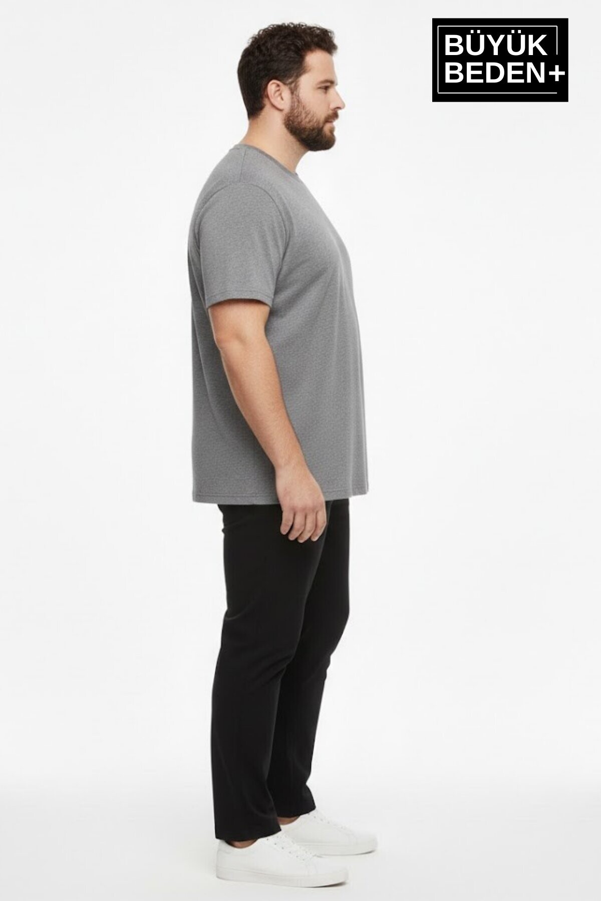 Büyük Beden Erkek Regular Kalıp Basic Bisiklet Yaka 2li Tişört Seti 3XL-6XL SPR26BTS510+2