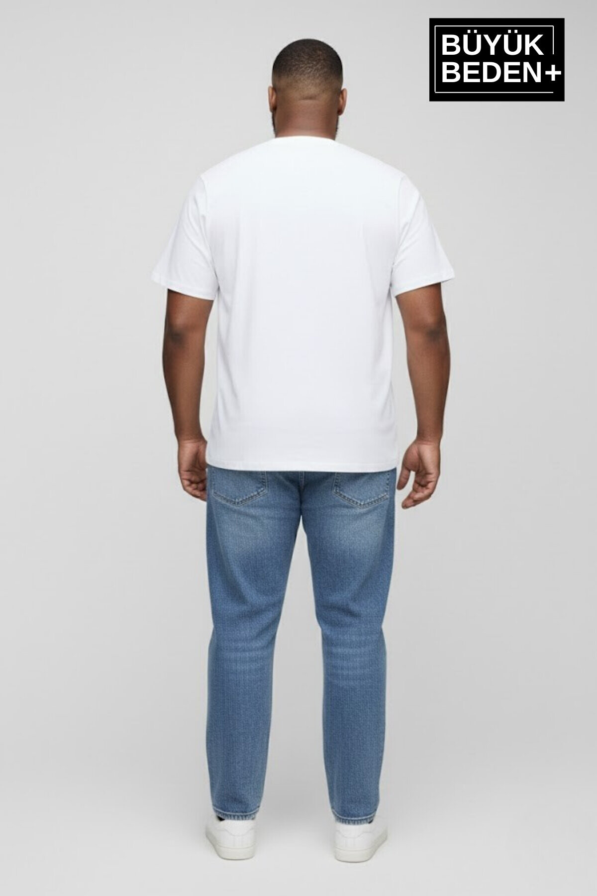 Büyük Beden Erkek Basic Tişört – Pamuklu Düz T-Shirt 3XL-6XL SPR26BTS510
