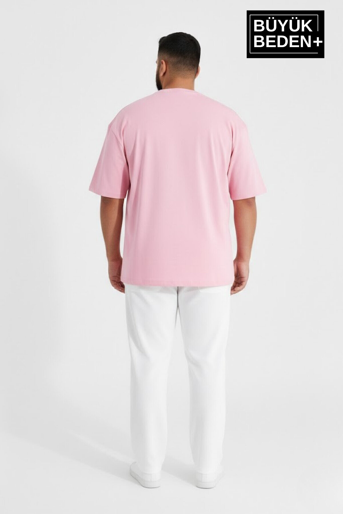 Büyük Beden Erkek Basic Tişört – Pamuklu Düz T-Shirt 3XL-6XL SPR26BTS510
