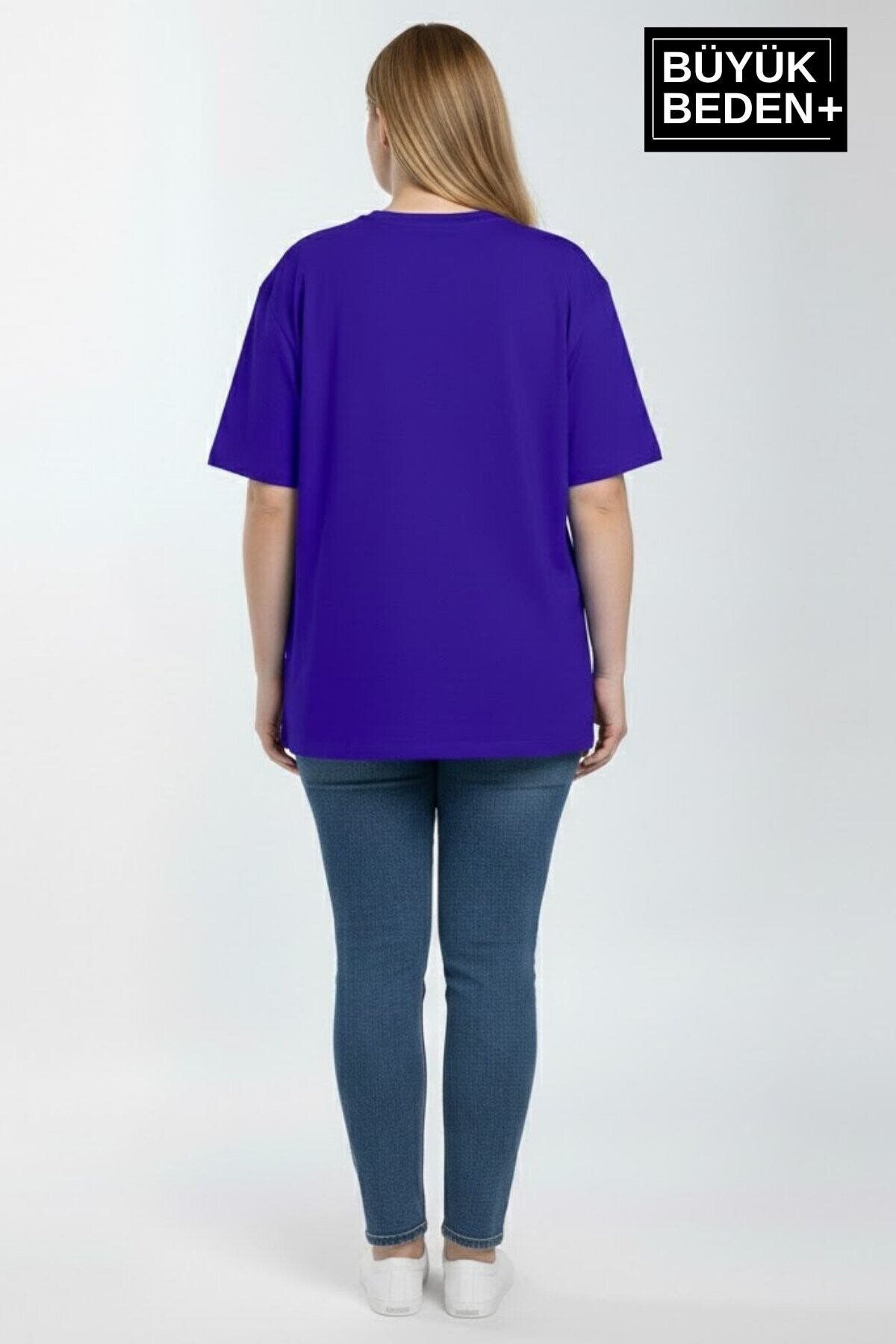 Büyük Beden Kadın Basic Tişört – Pamuklu Düz T-Shirt 3XL-6XL SPR26BTSK510
