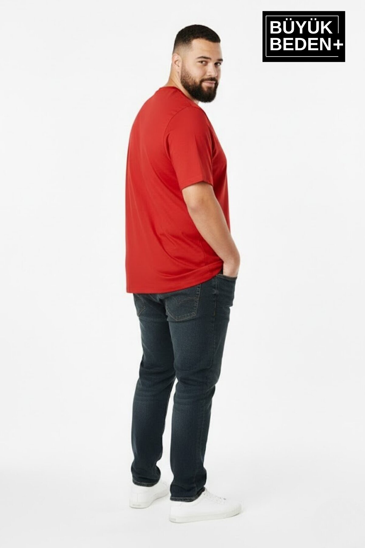 Erkek Büyük Beden A Baskılı 3xl-6xl Bisiklet Yaka Tshırt SPR26BTS510-12