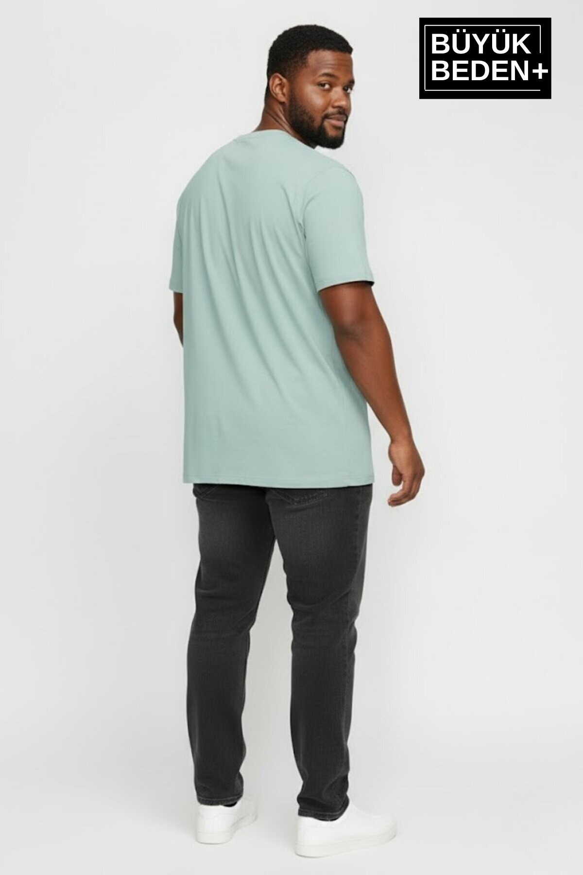 Erkek Büyük Beden A Baskılı 3xl-6xl Bisiklet Yaka Tshırt SPR26BTS510-12