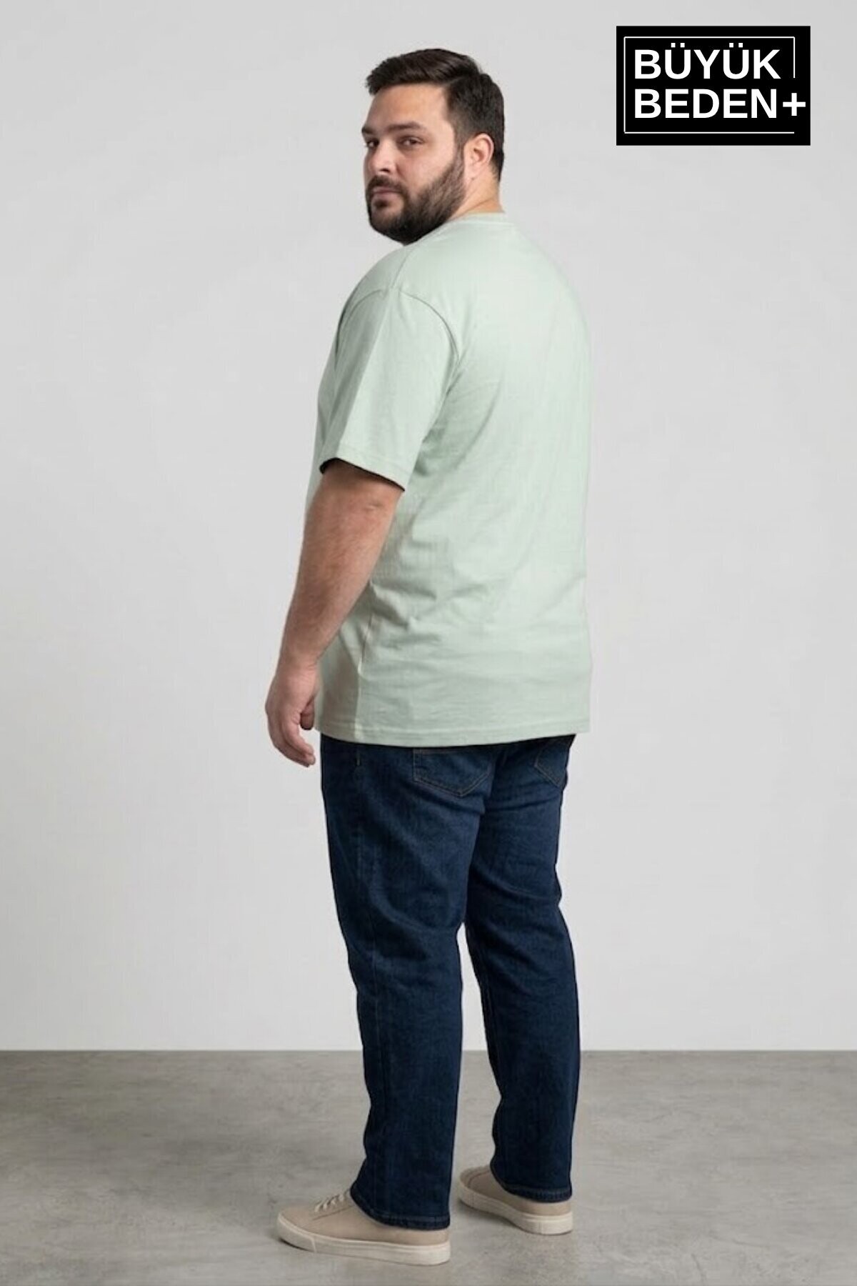 Süperlife Erkek Büyük Beden Brooklyn 1970 Baskılı 3xl-6xl Bisiklet Yaka Tshırt SPR26BTS510-03