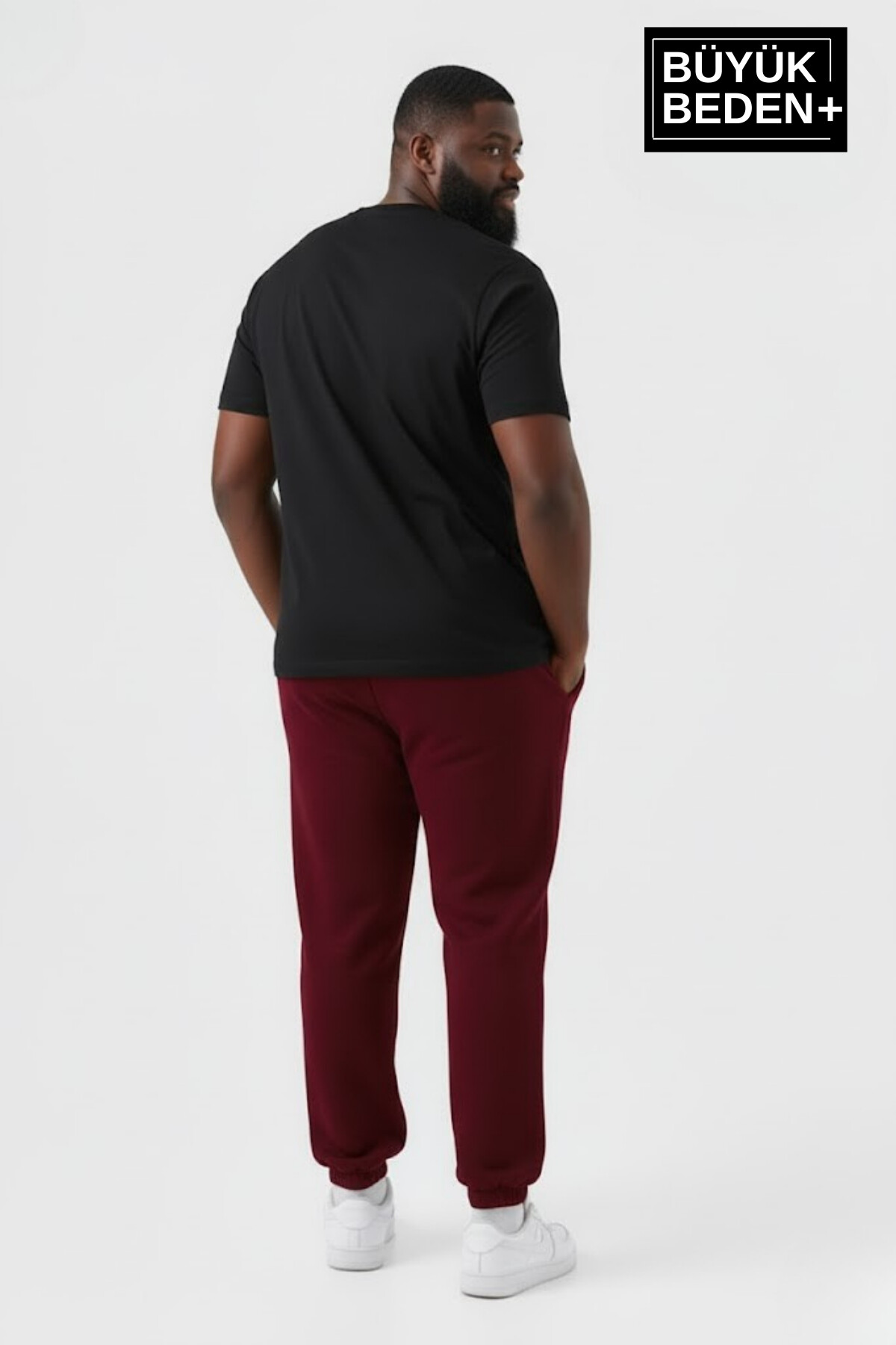 Erkek Büyük Beden BROOKLYN Baskılı Paça Lastikli  Jogger İnce Eşofman Altı  SPR26BEA951-2