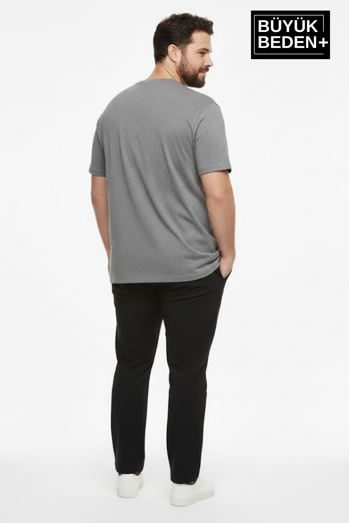 Erkek Büyük Beden El Yazılı Brooklyn Baskılı 3xl-6xl Bisiklet Yaka Tshırt SPR26BTS510-6