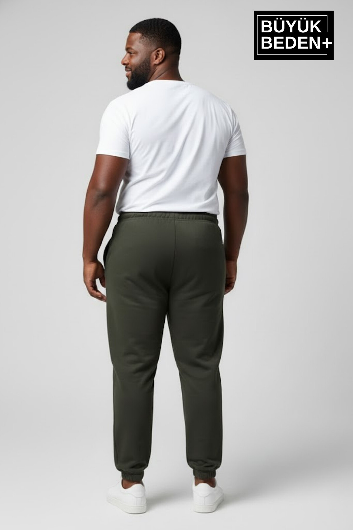 Erkek Büyük Beden New York Baskılı Paça Lastikli Rahat Kesim Jogger İnce Eşofman Altı SPR26BEA951-5