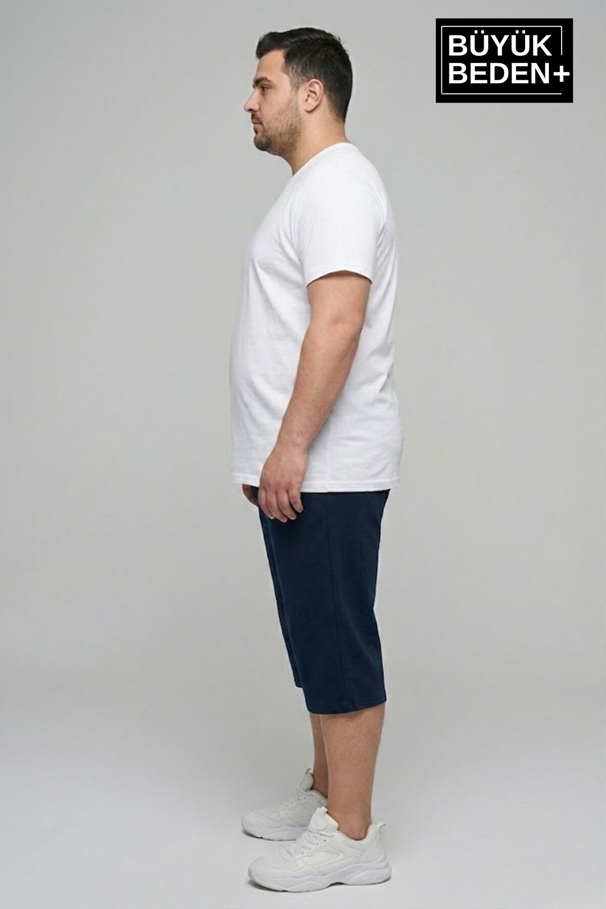 Erkek Büyük Beden Şort 3XL-6XL  Rahat Kesim Diz Altı Günlük Şort-SPR26BSR591