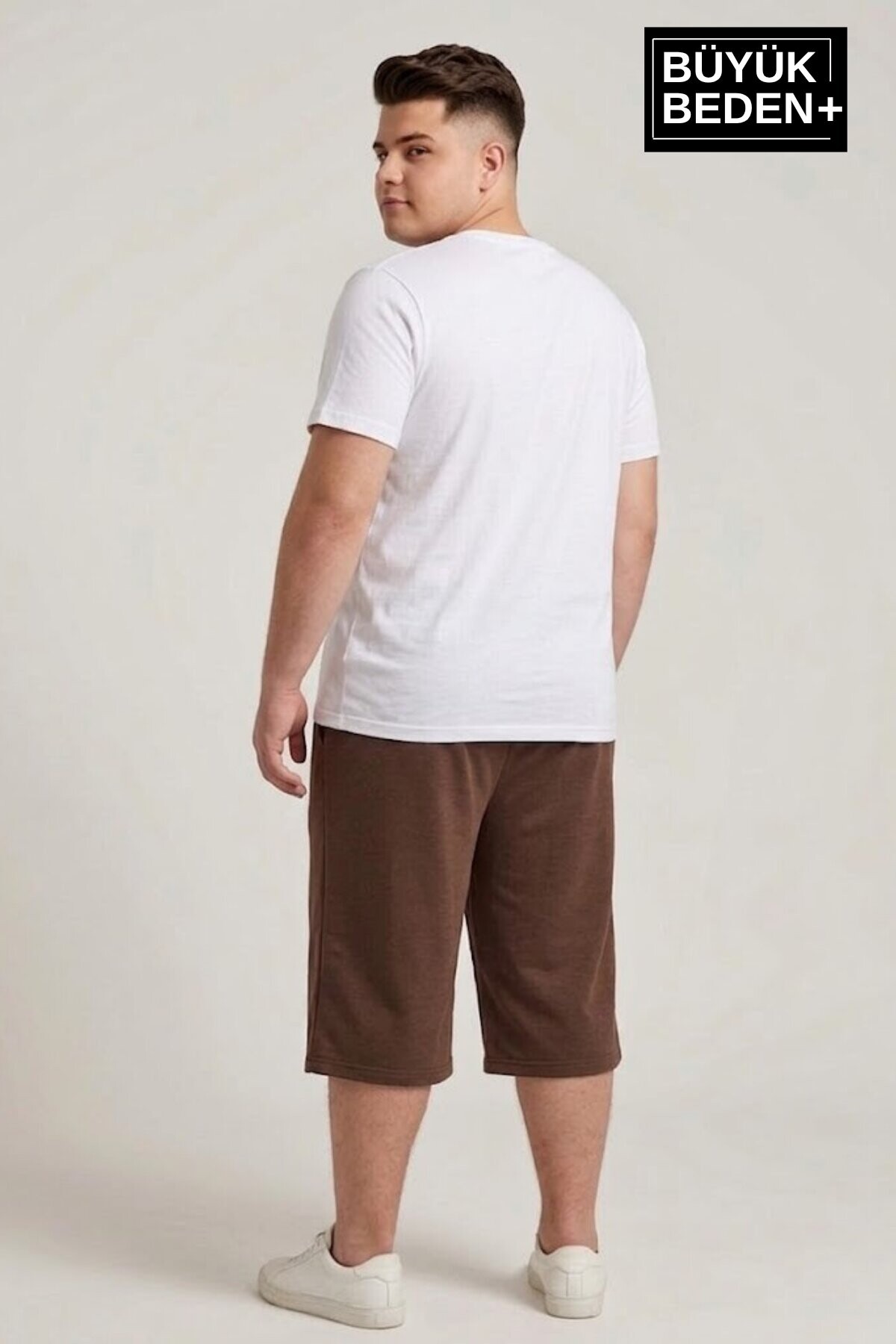 Erkek Büyük Beden Şort 3XL-6XL  Rahat Kesim Diz Altı Günlük Şort-SPR26BSR591
