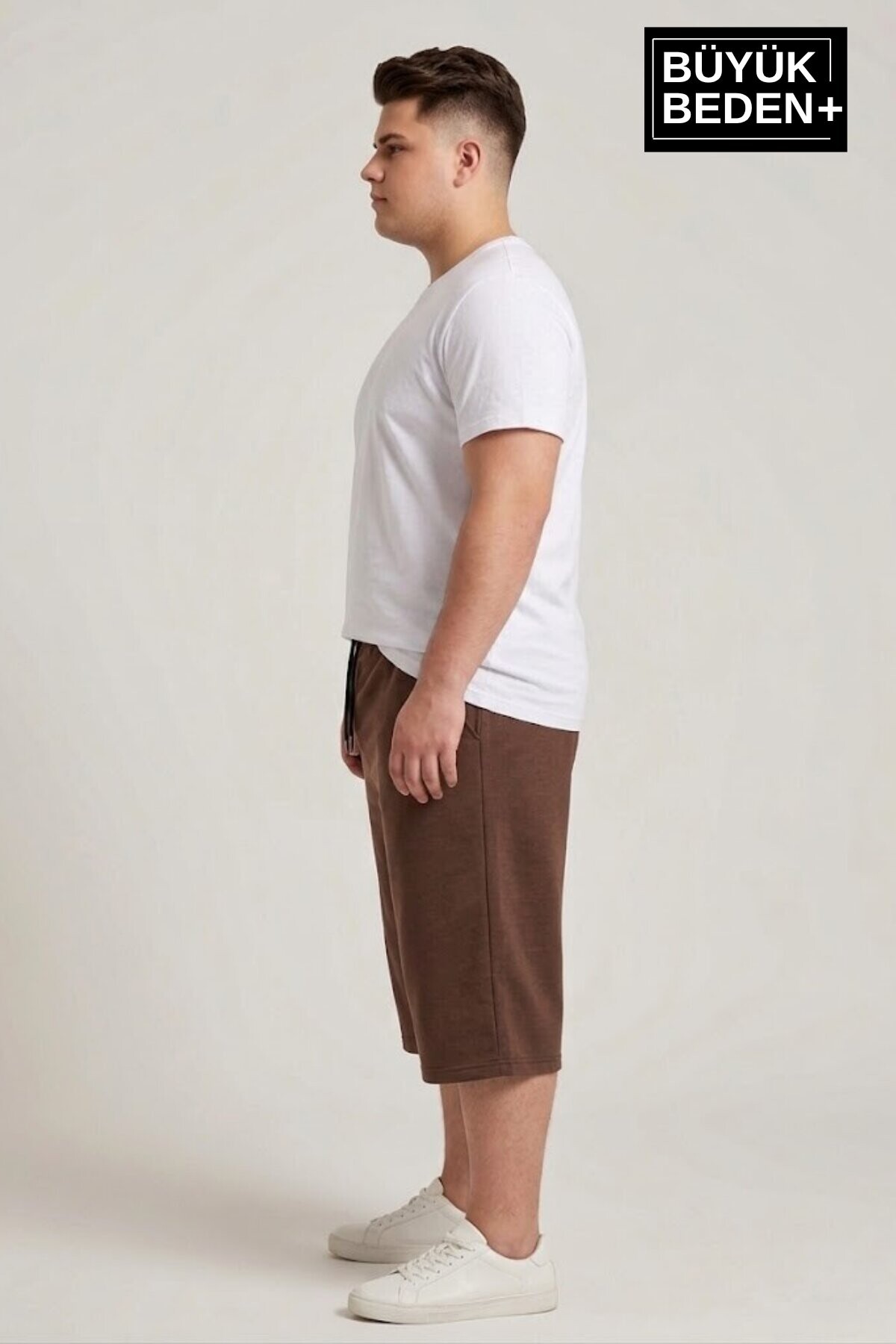 Erkek Büyük Beden Şort 3XL-6XL  Rahat Kesim Diz Altı Günlük Şort-SPR26BSR591