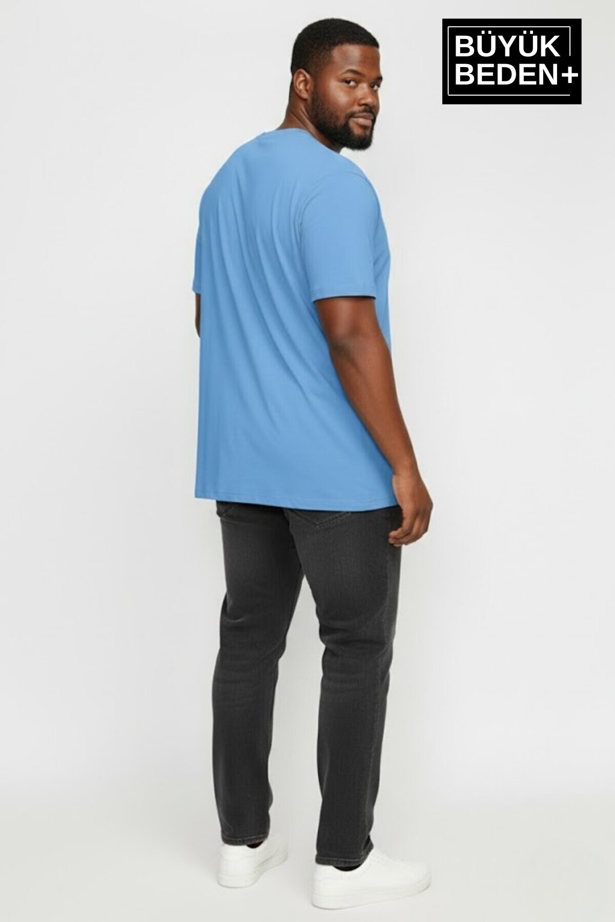 Erkek Büyük Beden M Baskılı 3xl-6xl Bisiklet Yaka Tshırt SPR26BTS510-13