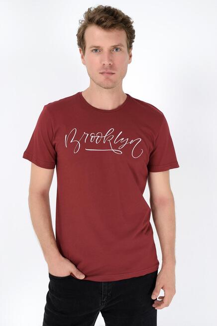 Süperlife Erkek Bisiklet Yaka Dar Kalıp Baskılı Tişort SPR 261