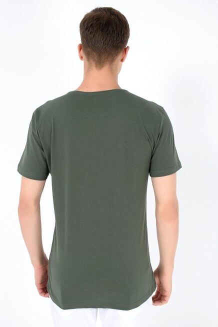 Süperlife Erkek Bisiklet Yaka Dar Kalıp Baskılı Tişort SPR 261