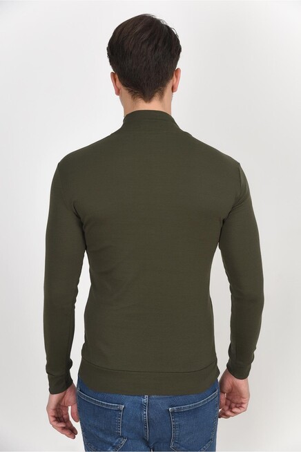 Süperlife Yarım Balıkcı Uzun Kollu Dar Kalıp İnce Erkek Sweatshirt SPR 2019K20