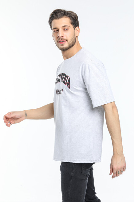 Süperlife Erkek Bisiklet Yaka Slim Fit Californıa  Baskılı  Tişort SPR21Y22