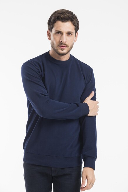 Süperlife Erkek Bisiklet Yaka Regular Fit İnce Sweatshirt SPR 20K30