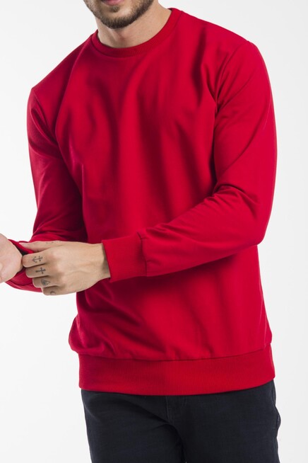 Süperlife Erkek Bisiklet Yaka Regular Fit İnce Sweatshirt SPR 20K30