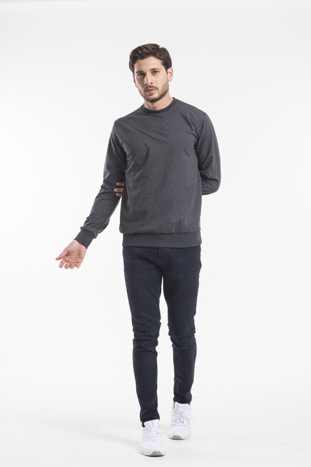 Süperlife Erkek Bisiklet Yaka Regular Fit İnce Sweatshirt SPR 20K30