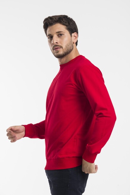 Süperlife Erkek Bisiklet Yaka Regular Fit İnce Sweatshirt SPR 20K30