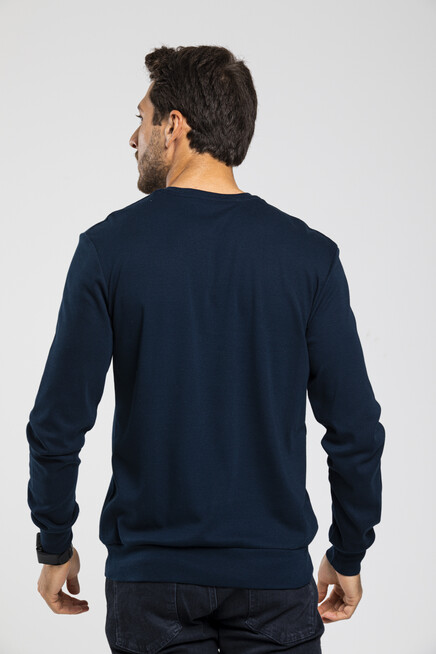 Süperlife Erkek Bisiklet Yaka Slim Fit İnce Sweatshirt SPR 20K17