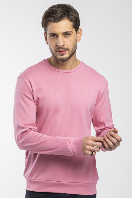 Süperlife Erkek Bisiklet Yaka Slim Fit İnce Sweatshirt SPR 20K17