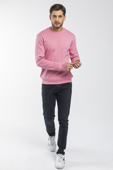 Süperlife Erkek Bisiklet Yaka Slim Fit İnce Sweatshirt SPR 20K17