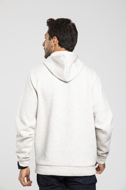 Süperlife Kapşonlu Uzun Kollu Baskılı Dar Kalıp İnce Erkek Sweatshirt SPR 2019K61