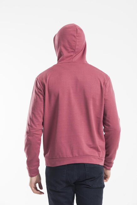 Süperlife Kapşonlu Uzun Kollu Baskılı Dar Kalıp İnce Erkek Sweatshirt SPR 2019K61