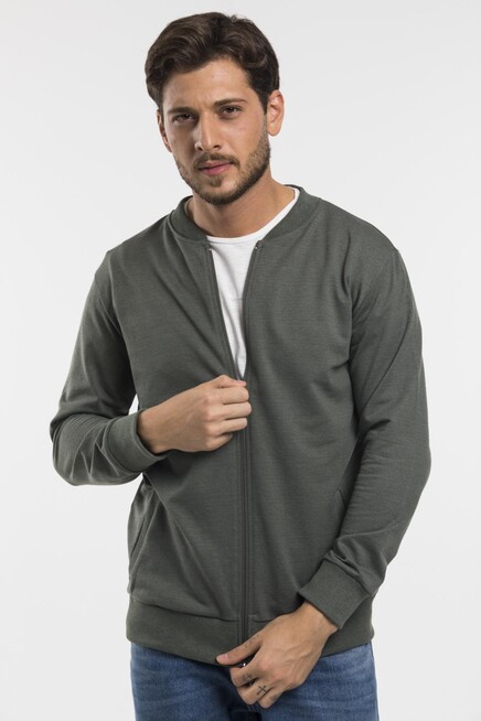 Süperlife Erkek Kalın Floda Cepli Regular Fit İnce Hırka SPR 20K63