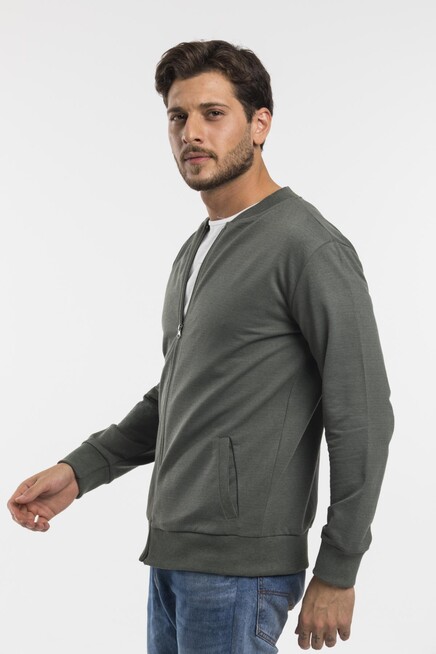 Süperlife Erkek Kalın Floda Cepli Regular Fit İnce Hırka SPR 20K63