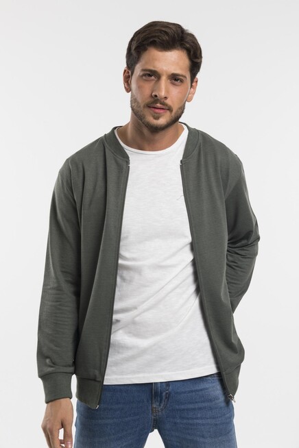 Süperlife Erkek Kalın Floda Cepli Regular Fit İnce Hırka SPR 20K63