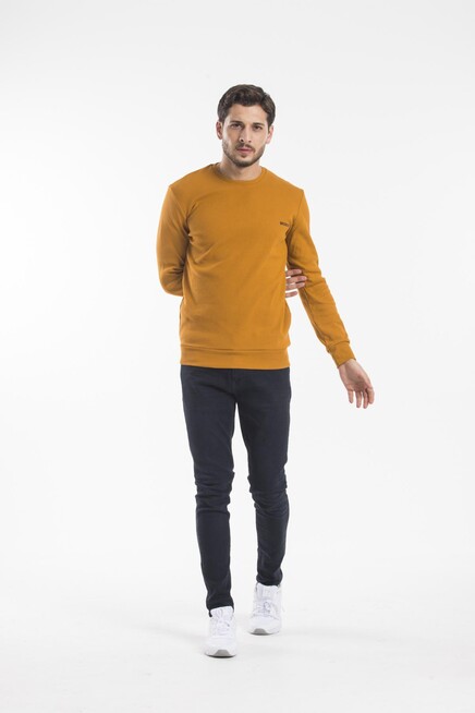 Süperlife Bisiklet Yaka Uzun Kollu Dar Kalıp İnce  Erkek Sweatshirt SPR2019K18