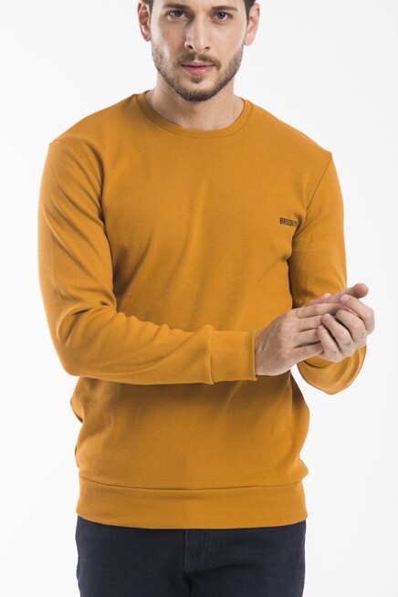 Süperlife Bisiklet Yaka Uzun Kollu Dar Kalıp İnce  Erkek Sweatshirt SPR2019K18