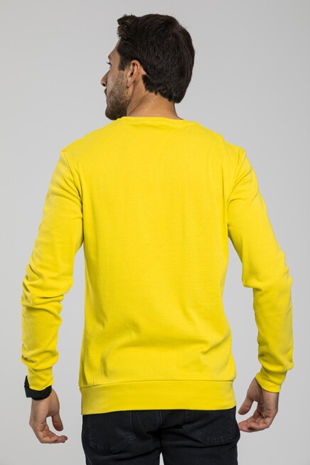 Süperlife Bisiklet Yaka Uzun Kollu Dar Kalıp İnce  Erkek Sweatshirt SPR2019K18