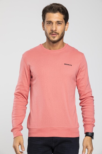 Süperlife Bisiklet Yaka Uzun Kollu Dar Kalıp İnce  Erkek Sweatshirt SPR2019K18