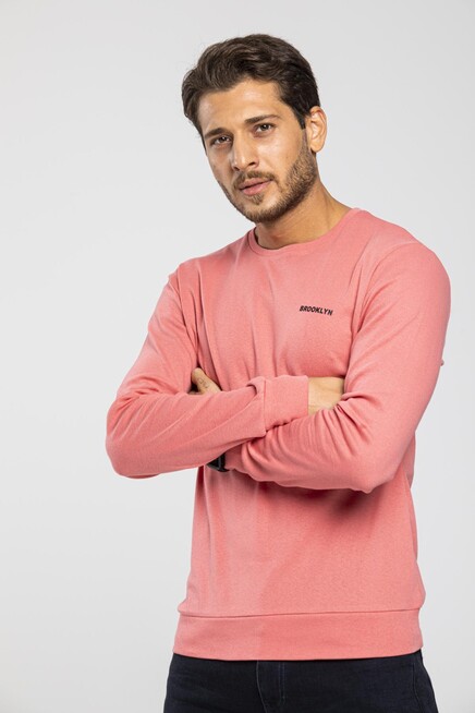 Süperlife Bisiklet Yaka Uzun Kollu Dar Kalıp İnce  Erkek Sweatshirt SPR2019K18